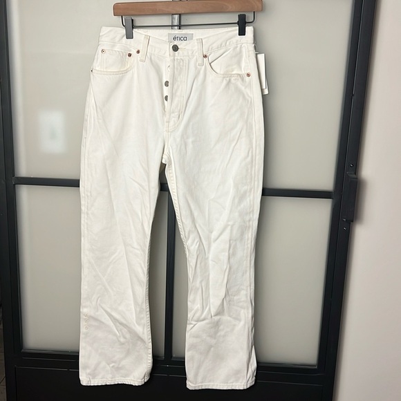 NWT etica Josie Cropped Flared Jeans Size 27 - Picture 1 of 9